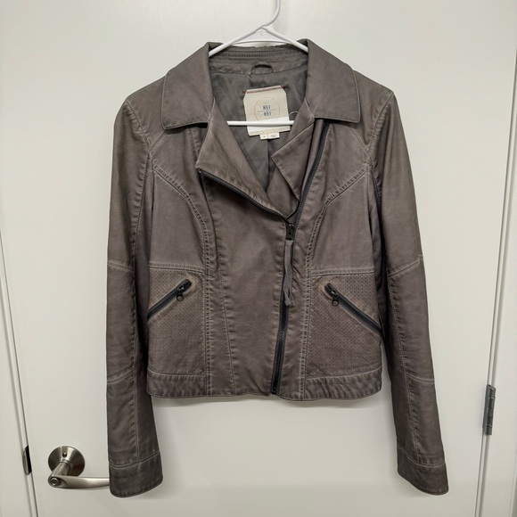 Anthropologie Jackets & Blazers - Anthropologie Hei Hei Faux Leather Moto Jacket